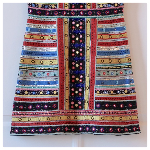 ALICE + OLIVIA Embroidered Embellished Dress - Picture 8 of 11